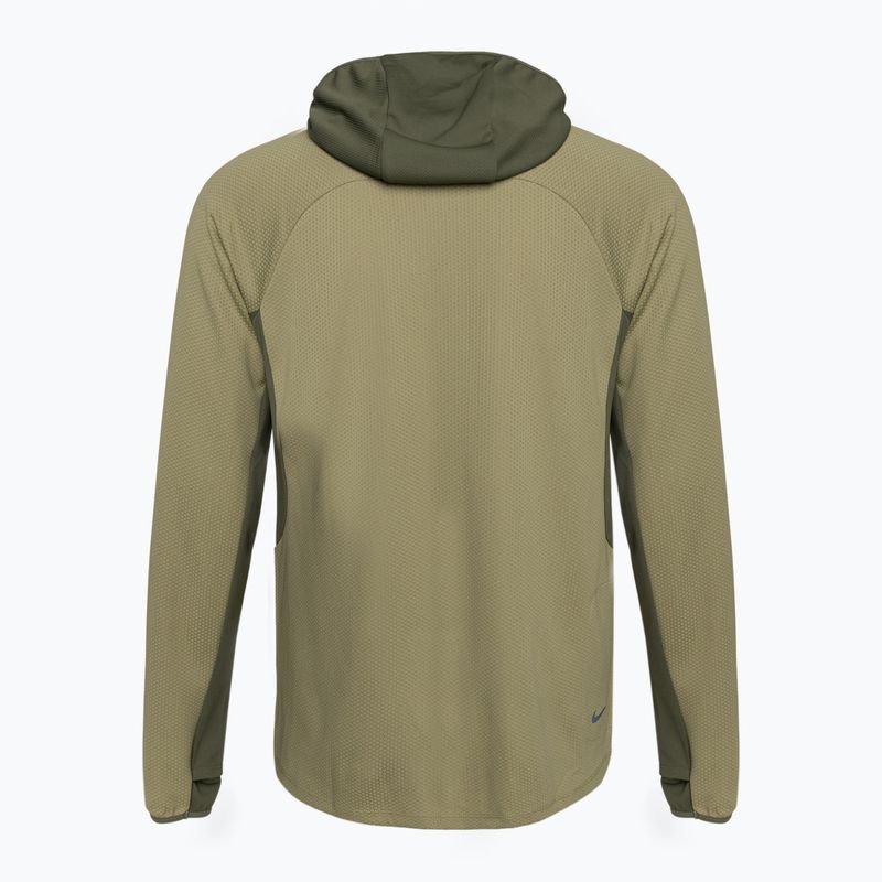 Pánská mikina Nike Trail Dri-Fit UV LS s kapucí neutral olive/medium olive/lilac bloom running longsleeve 2