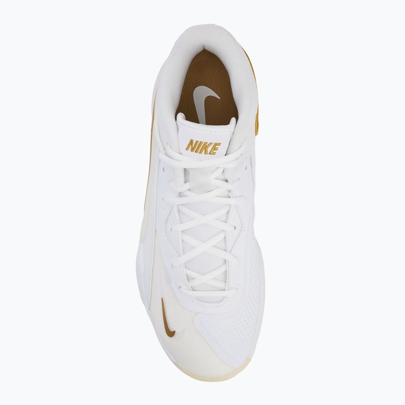 Tenisky na volejbal Nike React Hyperset 2 bílá/bílá/metalická zlatá 5
