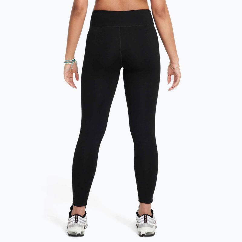 Dětské legíny Nike Sportswear Classic High-Waisted black/white 3