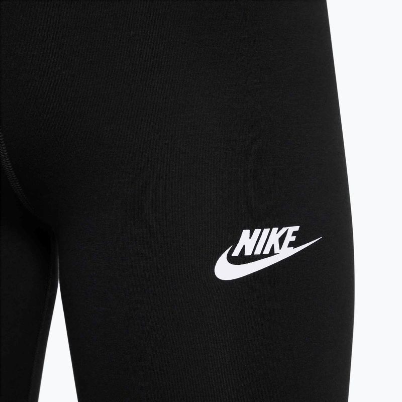 Dětské legíny Nike Sportswear Classic High-Waisted black/white 4