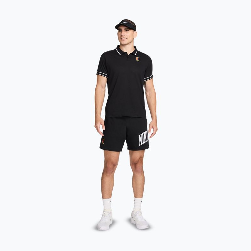 Pánské tenisové tričko Nike Court Heritage Polo black/white 2