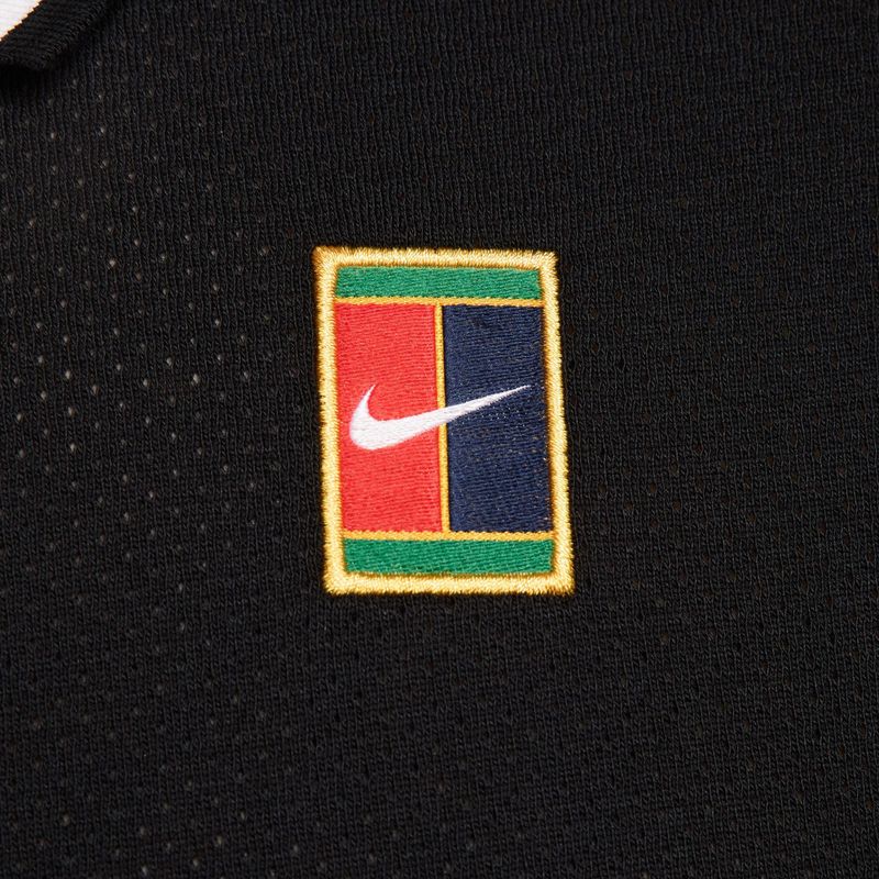 Pánské tenisové tričko Nike Court Heritage Polo black/white 6