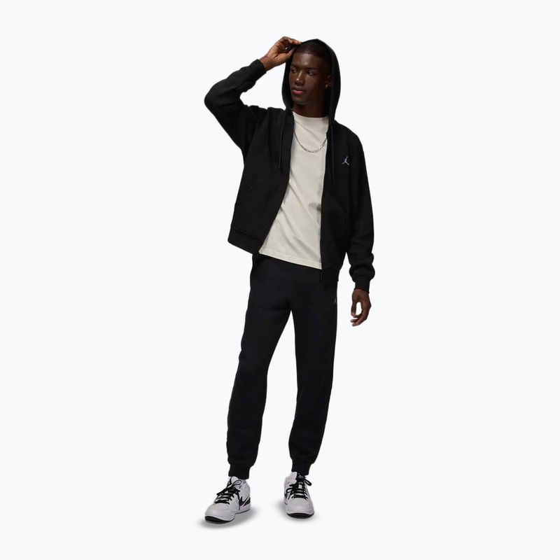 Pánská mikina Jordan Brooklyn Fleece Full Zip černá/bílá 2