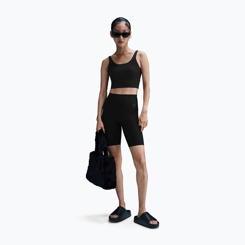 Tréninková podprsenka Nike Zenvy Rib Light Support Longline black/black