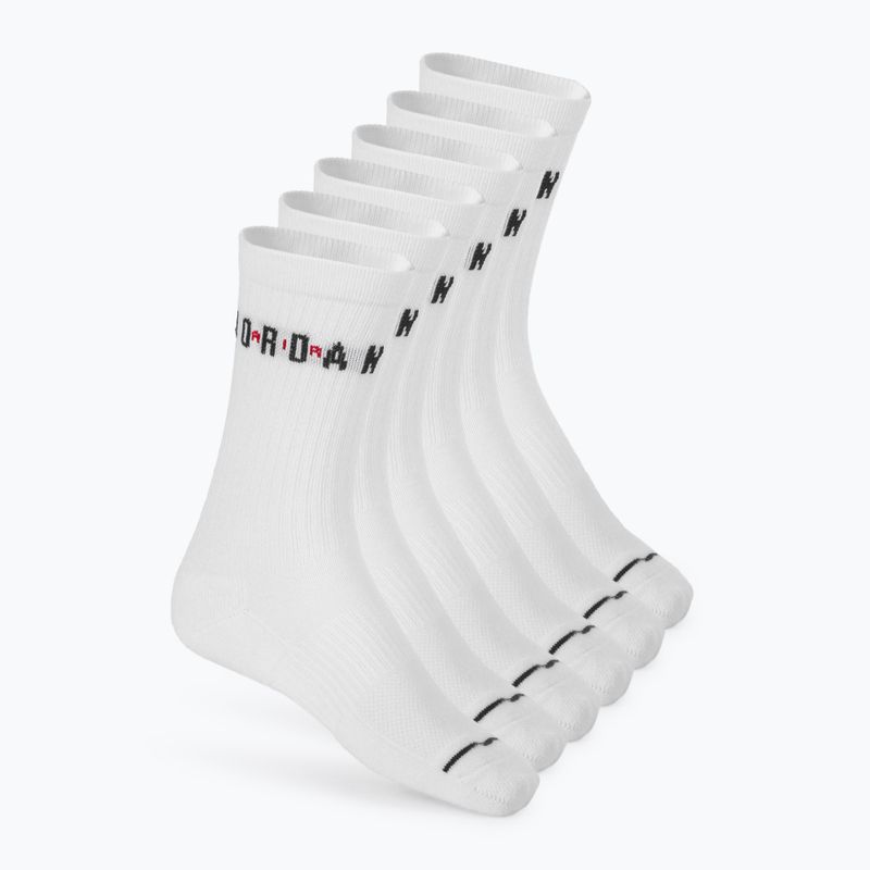 Ponožky Nike Jordan Everyday Crew 6 párů white/gym red/black