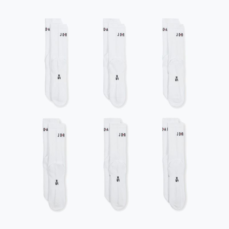 Ponožky Nike Jordan Everyday Crew 6 párů white/gym red/black 2