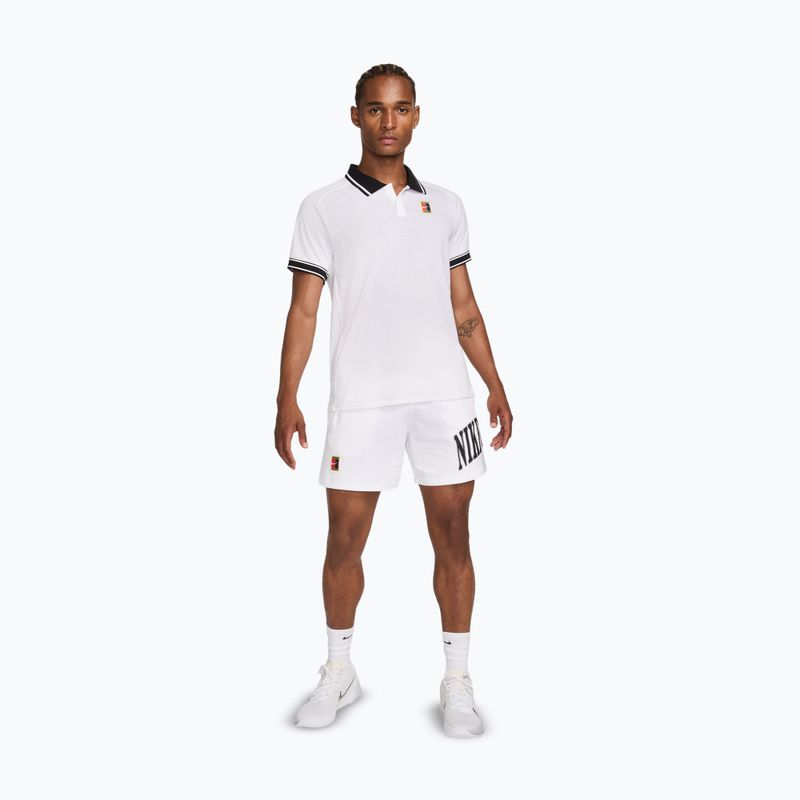 Pánské tenisové tričko Nike Court Heritage Polo white/black 2