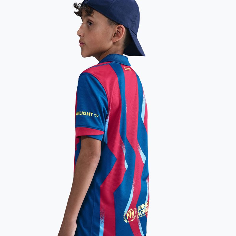 Dětský fotbalový dres Nike FC Barcelona 2025/26 Stadium Fourth gym blue/gym blue/salsa red/opti yellow 4