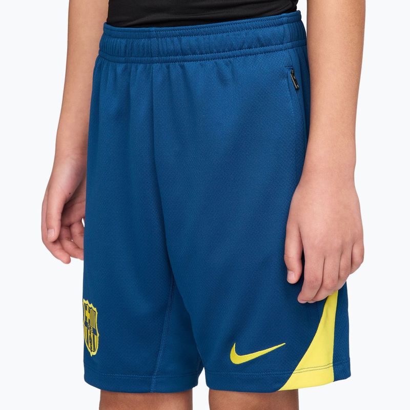Dětské fotbalové šortky Nike FC Barcelona Strike SE Jr gym blue/opti yellow/opti yellow 5