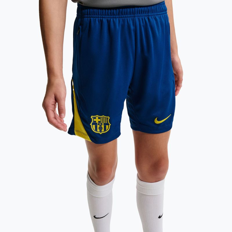 Dětské fotbalové šortky Nike FC Barcelona Strike SE Jr gym blue/opti yellow/opti yellow 7