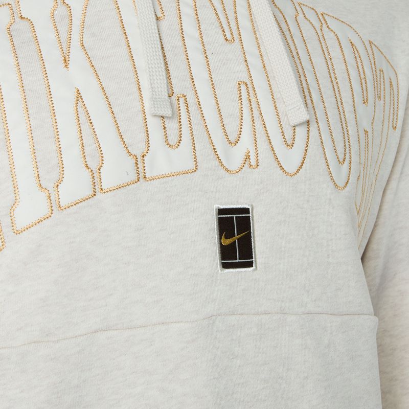 Pánská tenisová mikina Nike Court Dri-Fit Heritage Hoodie light orewood brown / pale ivory 3