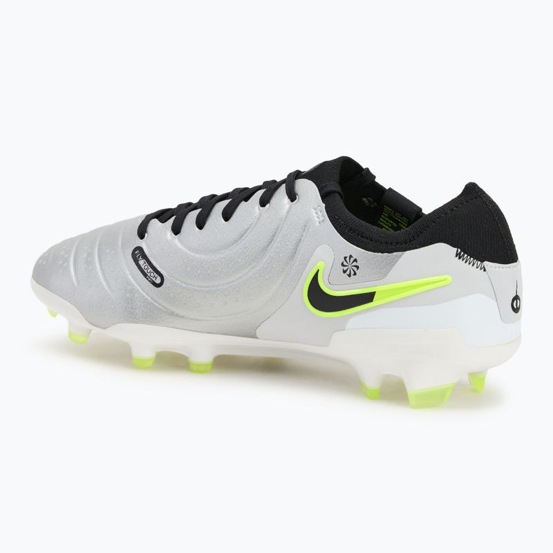 Pánské kopačky Nike Tiempo Legend 10 Pro FG metallic silver/volt/black 3