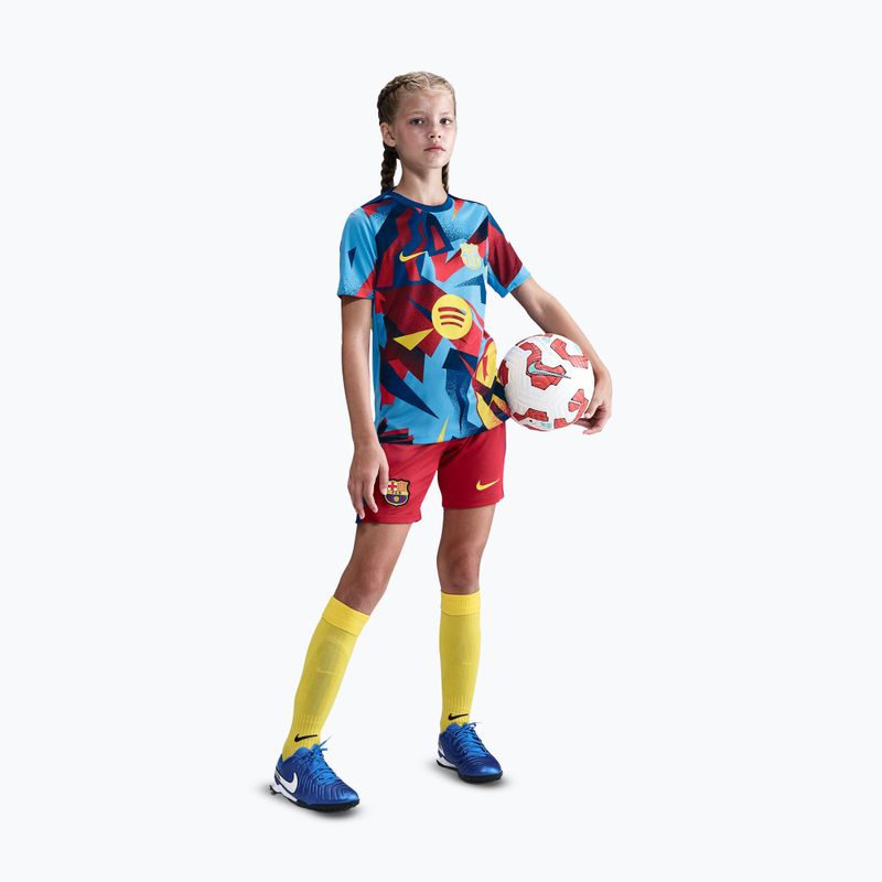 Dětský fotbalový dres Nike FC Barcelona Academy Pro SE Pre-Match Jr university blue/opti yellow 2