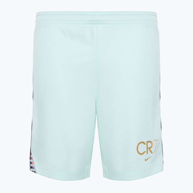 Dětské fotbalové šortky Nike CR7 Academy Dri-FIT barely green/ blue void/ metallic gold