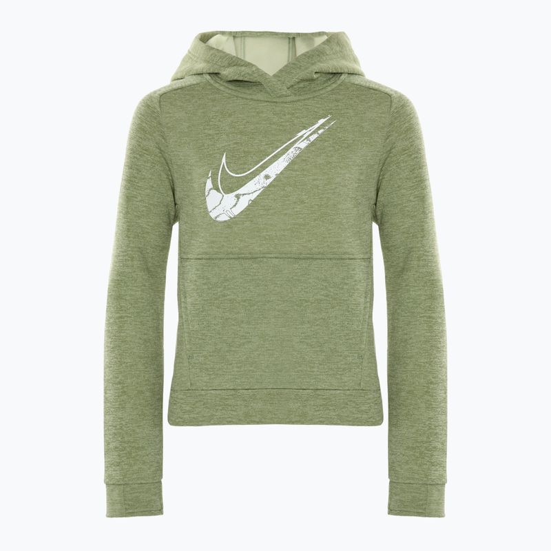 Dětská mikina Nike Multi Stain Repel Therma-FIT oil green/olive aura/heather/white