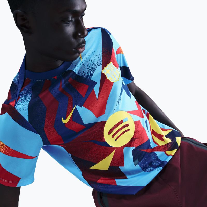 Pánský fotbalový dres Nike FC Barcelona Academy Pro SE Pre-Match university blue/opti yellow 5