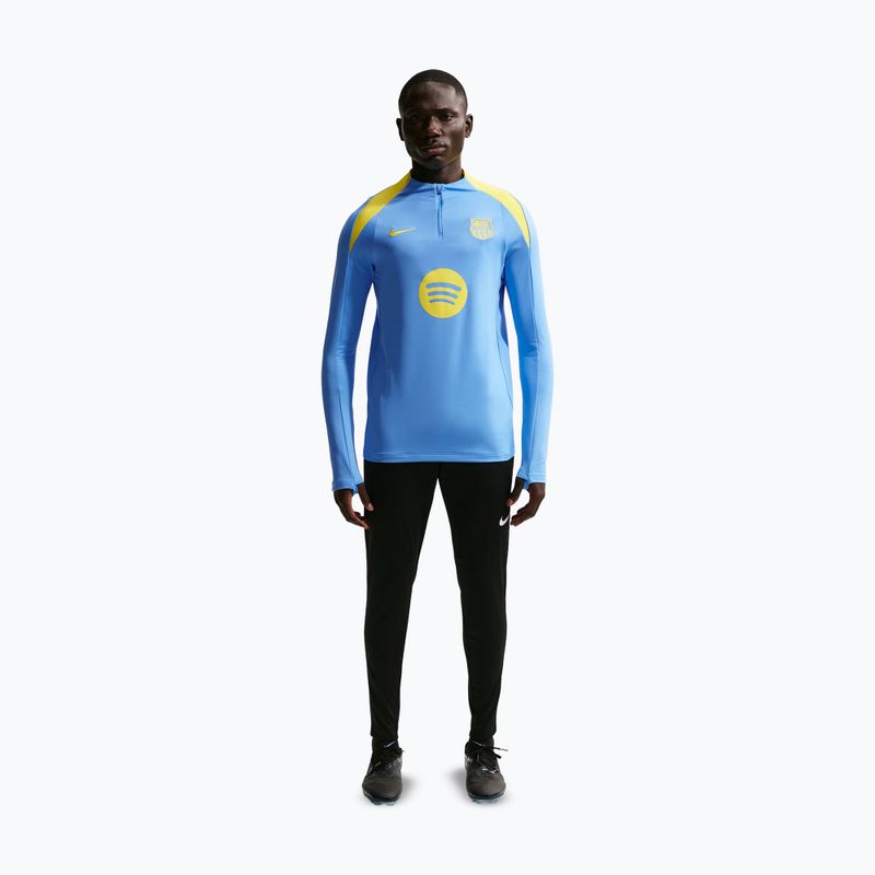 Pánské fotbalové tričko Longsleeve Nike FC Barcelona Strike Fourth Knit Drill Top university blue/opti yellow 2
