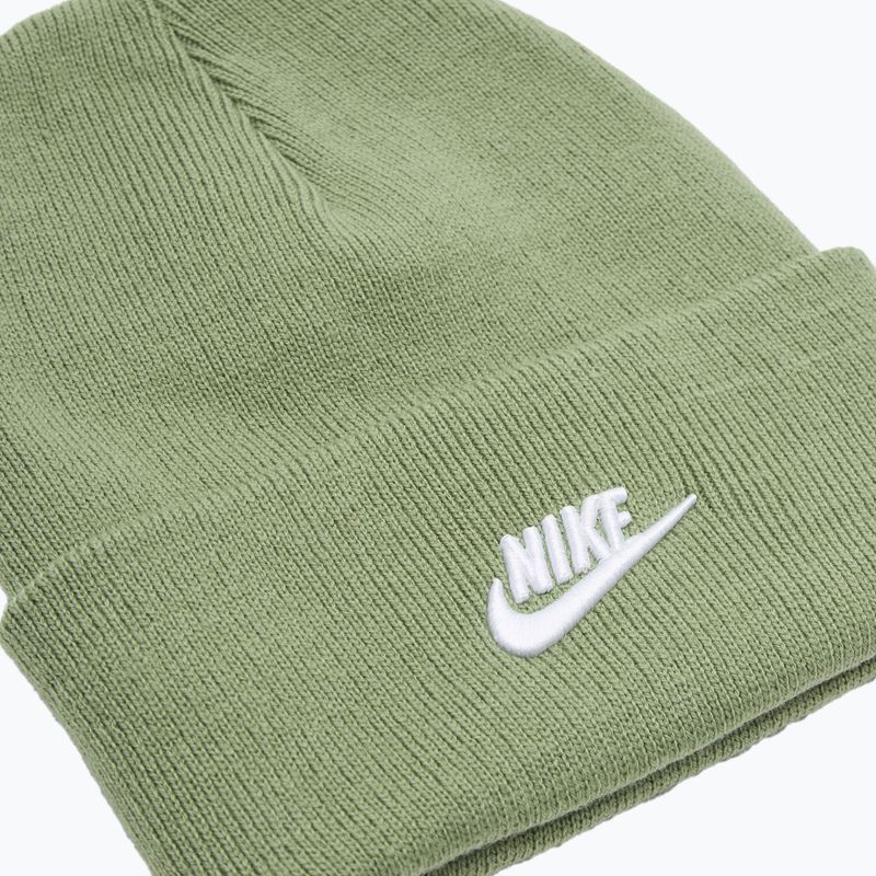 Dětská zimní čepice Nike Peak oil green/white 3