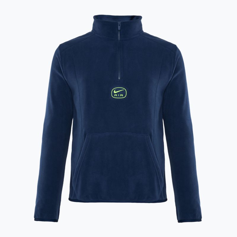 Pánské tričko Nike Swoosh Air Polar Fleece Half Zip Top midnight navy/ volt