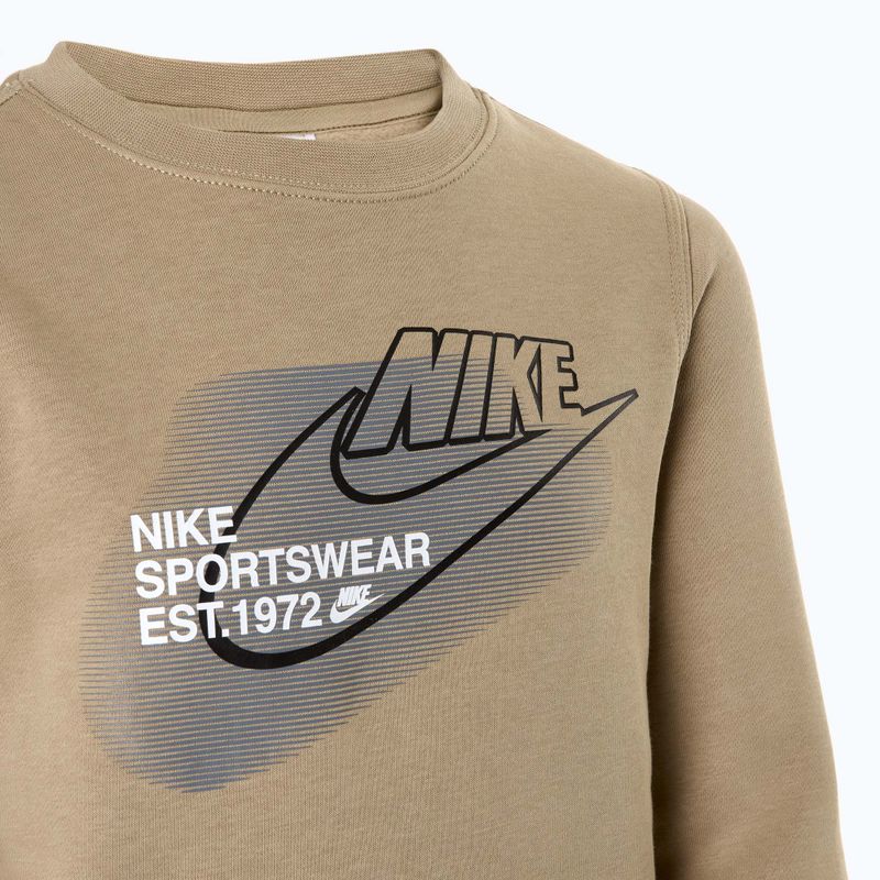 Dětská mikina Nike Sportswear Standard Issue Crew-Neck khaki 3