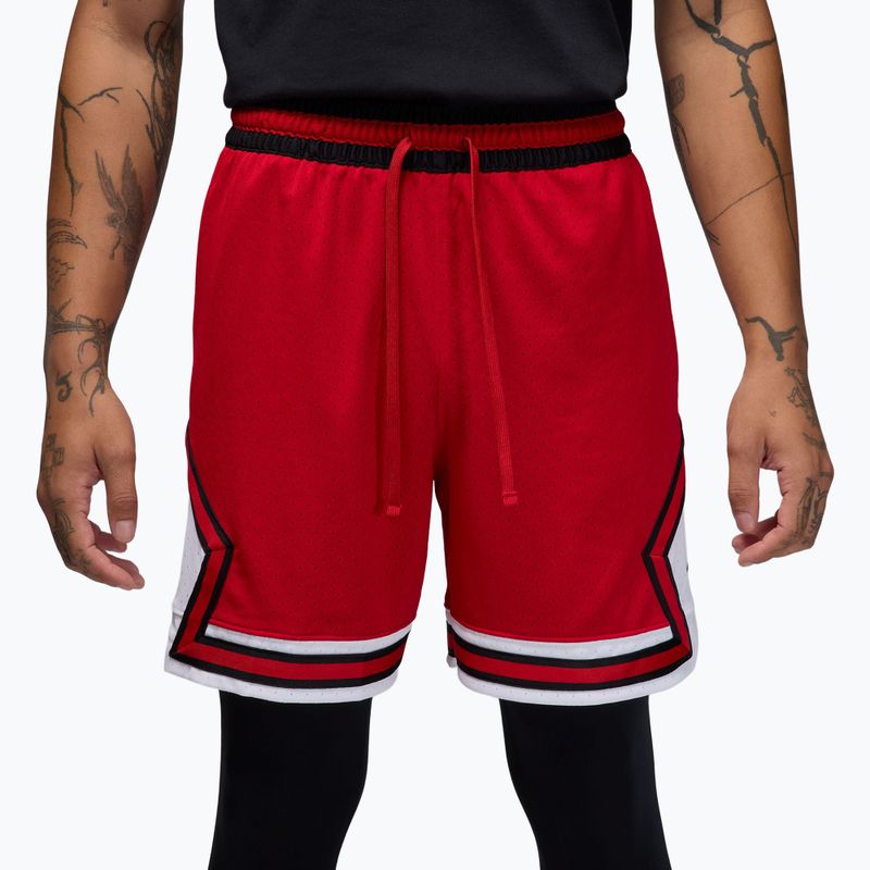 Pánské basketbalové šortky Jordan Mesh Diamond 4" gym red/white/black 3