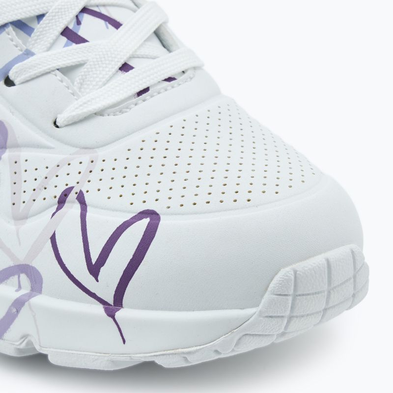Dámské boty SKECHERS JGoldcrown Uno Spread The Love white/light purple 7