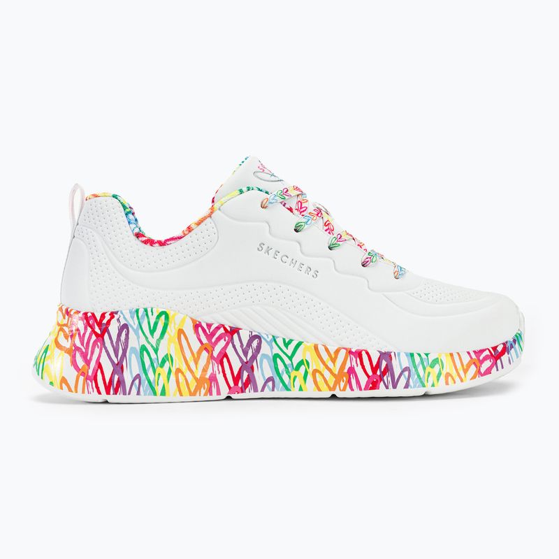 Dámské boty  SKECHERS Uno Lite Exuberant Hearts white/multi 3