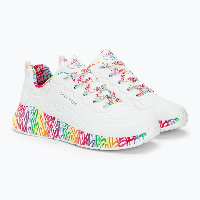Dámské boty  SKECHERS Uno Lite Exuberant Hearts white/multi 5