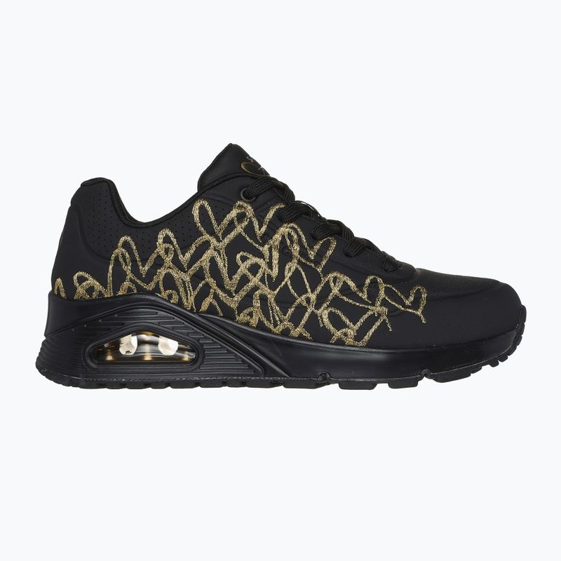 Dámské boty  SKECHERS JGoldcrown Uno Golden Heart black/multicolor metallic 9