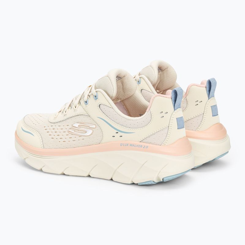 Dámské boty  SKECHERS D'Lux Walker 2.0 Daisy Doll beige/mesh/pink/blue 3