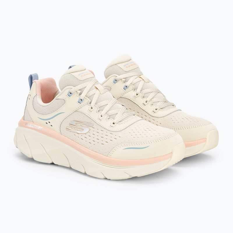 Dámské boty  SKECHERS D'Lux Walker 2.0 Daisy Doll beige/mesh/pink/blue 4