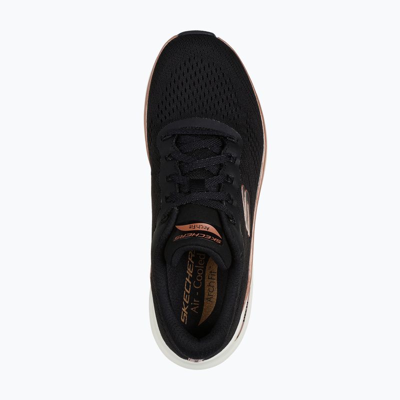 Dámské boty SKECHERS Arch Fit 2.0 Glow The Distance black/rose gold 5