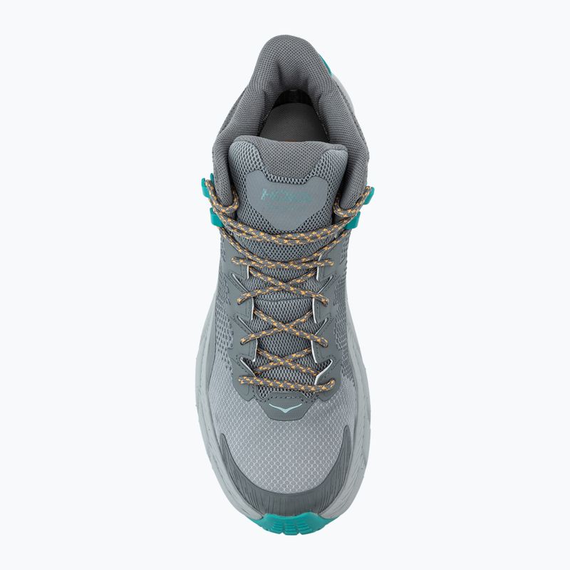 Pánské turistické boty  HOKA Trail Code GTX galactic grey/electric aqua 5