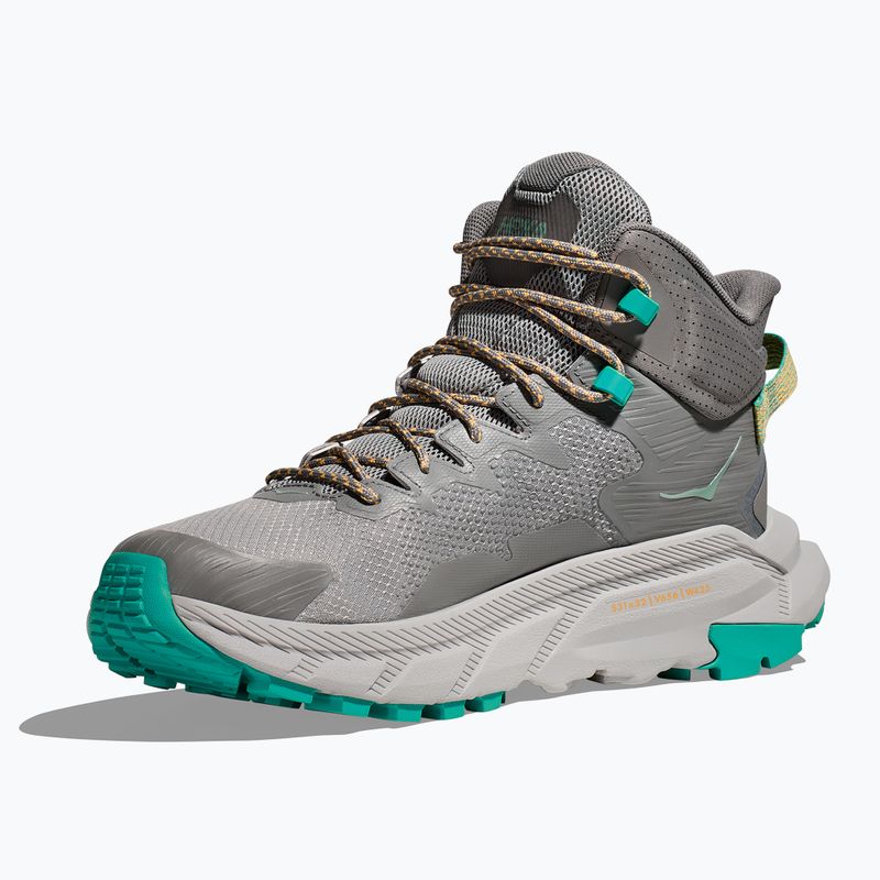 Pánské turistické boty  HOKA Trail Code GTX galactic grey/electric aqua 10