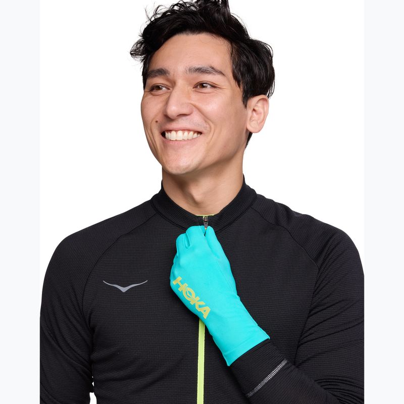 Běžecké rukavice HOKA Airolite Run electric aqua 7