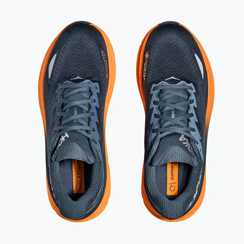 Pánské běžecké boty HOKA 9 GTX stormy skies/orange zest 8