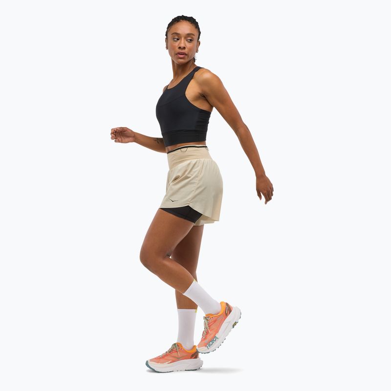 Dámské běžecké šortky HOKA Skyglide oatmeal 2