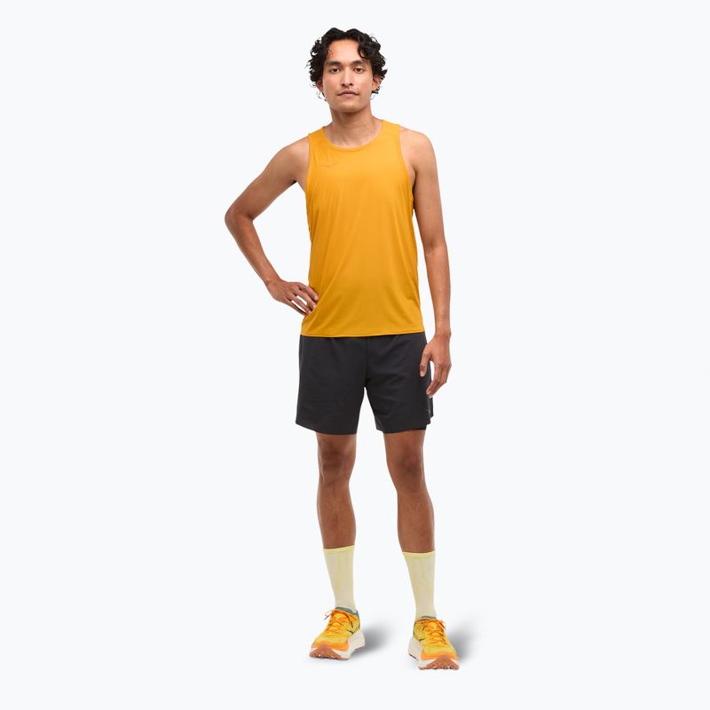 Pánské běžecké tílko HOKA Airolite Run Tank varsity yellow 2