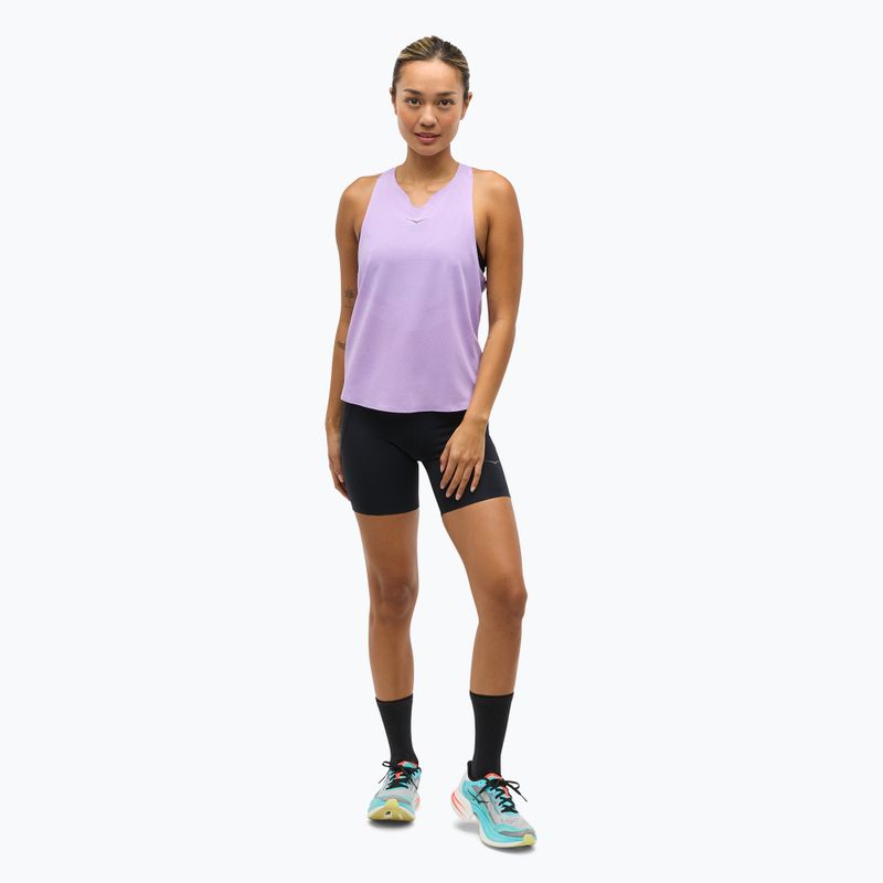 Dámské běžecké tričko HOKA Race Day Singlet aster flower 2