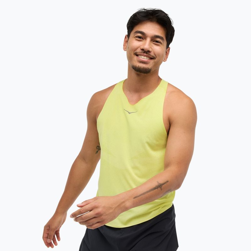 Pánské běžecké tričko HOKA Race Singlet hoka citrus running shirt 4