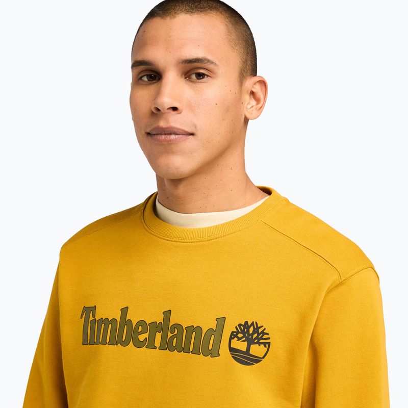 Pánská mikina Timberland Linear Logo Crew Neck chai tea 4