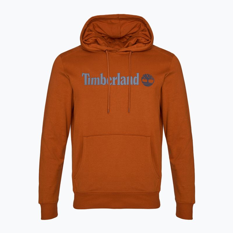 Pánská mikina  Timberland Linear Logo Hoodie umber