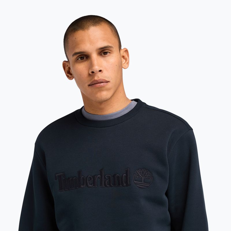 Pánská mikina Timberland Embroidery Tonal Crew Neck dark sapphire 4