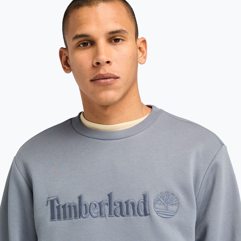 Pánská mikina Timberland Embroidery Tonal Crew Neck folkstone gray 4