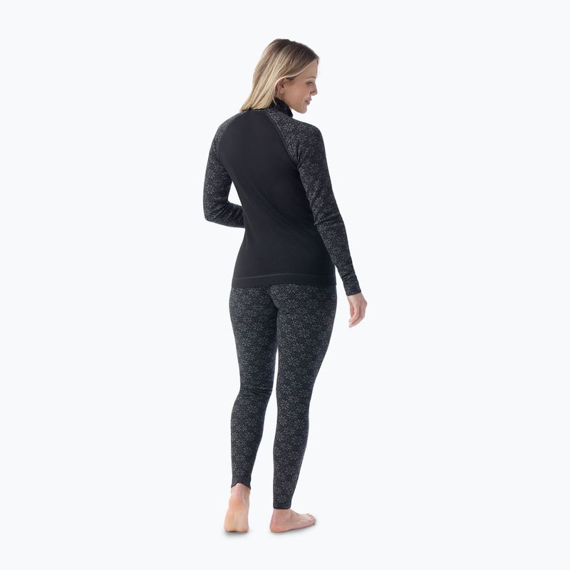 Dámská termo mikina  Smartwool Classic Thermal Merino Base Layer 1/4 Zip Boxed black digi snow 2