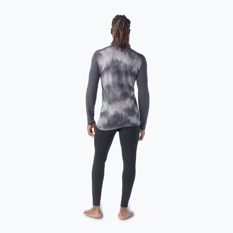 Pánská termo mikina Smartwool Classic Thermal Merino Base Layer 1/4 Zip Boxed charcoal foggy pines 2