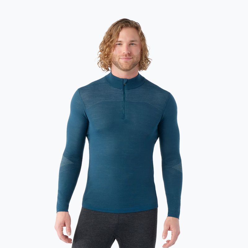 Pánská termo mikina Smartwool Intraknit Thermal Merino Base Layer 1/4 Zip twilight blue