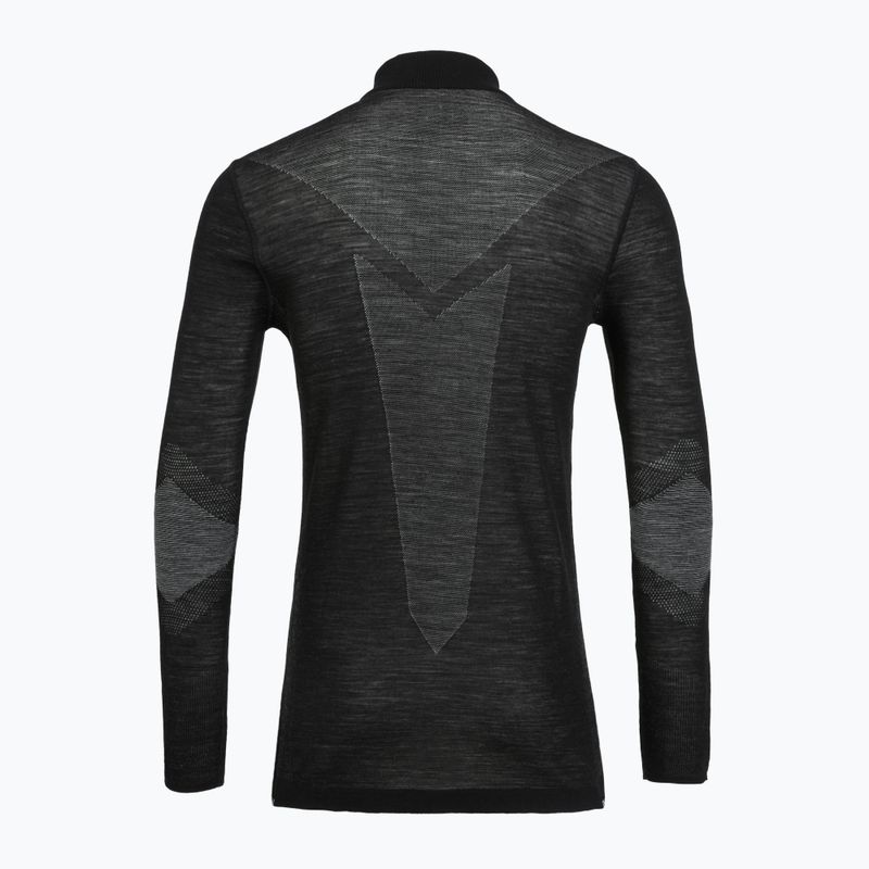 Pánská termo mikina Smartwool Intraknit Thermal Merino Base Layer 1/4 Zip black/white 2