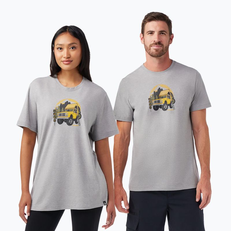 Trekové tričko Smartwool Long Weekend Graphic Tee light gray heather 2