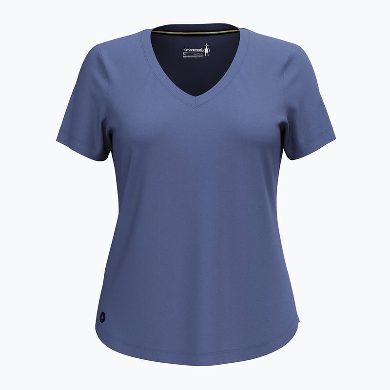 Dámské trekové tričko Smartwool Active Ultralite V-Neck nightfall blue 3